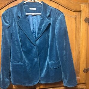 Dressbarn Teal Corduroy Blazer